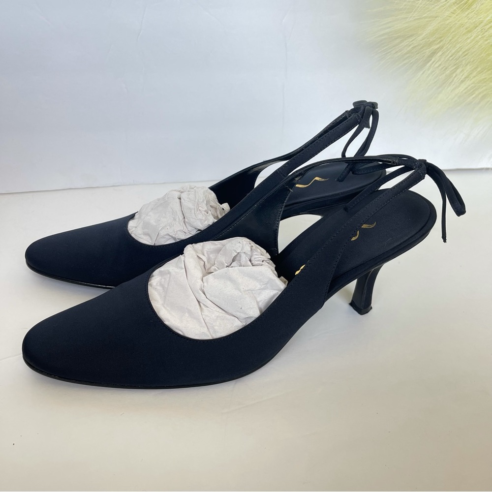 Nina Black Slingback Heels